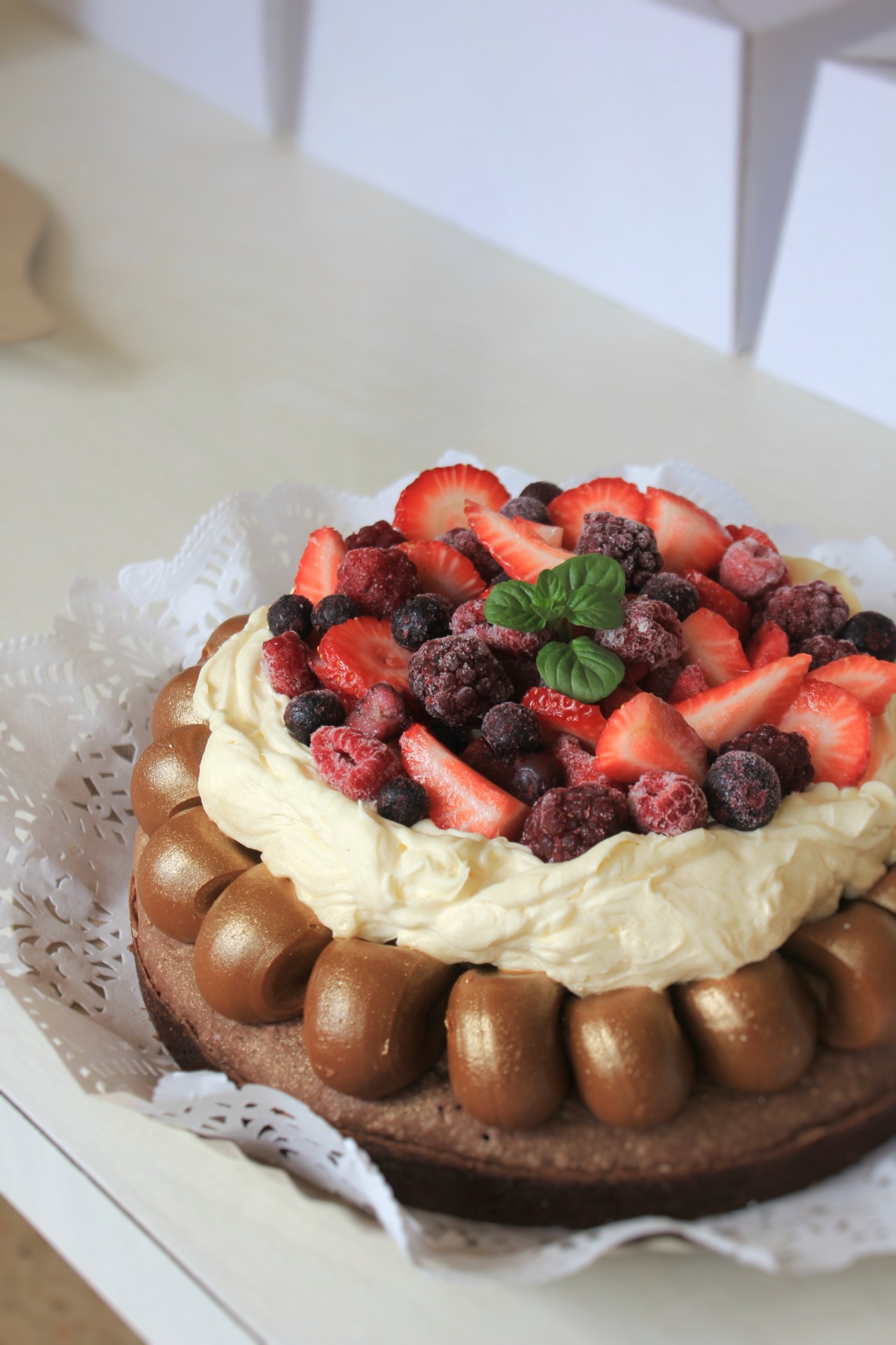 Brownie frutos rojos